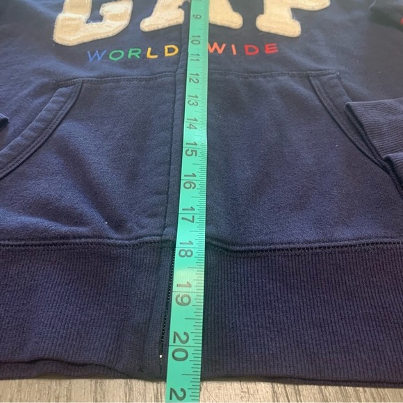 Gap Vintage Hooded Zipper Worldwide Rainbow Unisex XL 12 Reg - Picture 7 of 14